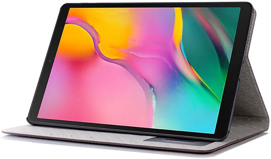 Samsung Galaxy Tab A 10.1 (2019) Linnen Portemonnee Hoesje Donkerbruin afbeelding 3
