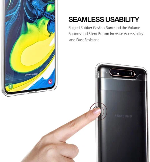 Transparant Samsung Galaxy A80 Hoesje Dun TPU afbeelding 4