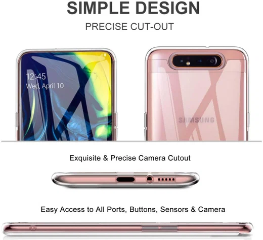 Transparant Samsung Galaxy A80 Hoesje Dun TPU afbeelding 8