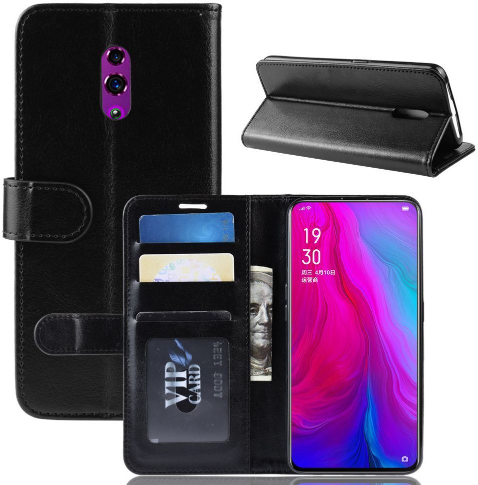 Oppo Reno Portemonnee Hoesje Zwart afbeelding 6
