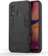 Samsung Galaxy A20E Hybride Stand Hoesje Zwart afbeelding 1