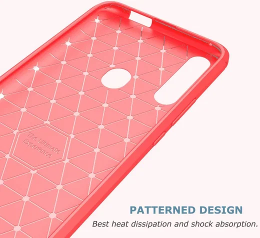 Huawei P Smart Z Geborsteld TPU Hoesje Rood afbeelding 5