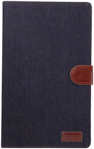 Samsung Galaxy Tab A 10.1 (2019) Jeans Portemonnee Hoesje Zwart afbeelding 1