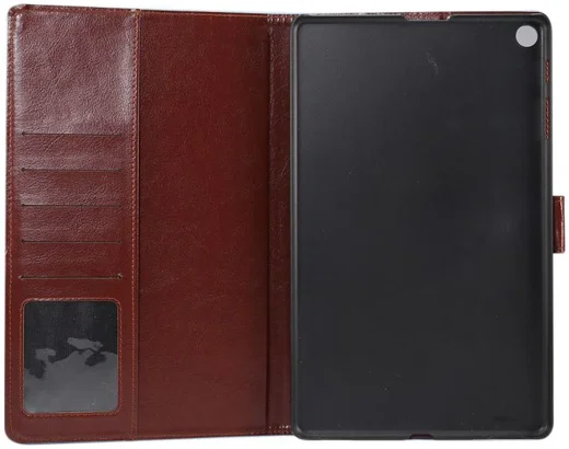 Samsung Galaxy Tab A 10.1 (2019) Jeans Portemonnee Hoesje Zwart afbeelding 2