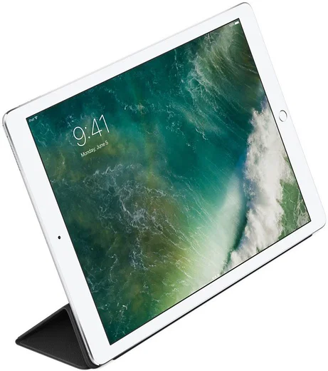 Originele Apple iPad Pro 12.9 (2017) Leather Smart Cover Black afbeelding 2