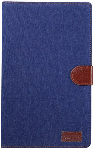 Samsung Galaxy Tab A 10.1 (2019) Jeans Portemonnee Hoesje Donkerblauw afbeelding 2