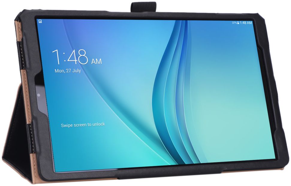 Samsung Galaxy Tab A 10.1 (2019) Portemonnee Hoesje met Strap Zwart afbeelding 11