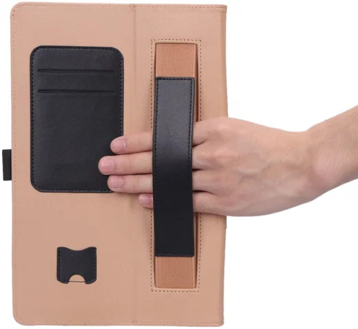 Samsung Galaxy Tab A 10.1 (2019) Portemonnee Hoesje met Strap Zwart afbeelding 2