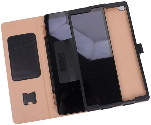 Samsung Galaxy Tab A 10.1 (2019) Portemonnee Hoesje met Strap Zwart afbeelding 4