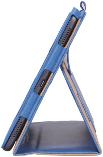 Samsung Galaxy Tab A 10.1 (2019) Portemonnee Hoesje met Strap Blauw afbeelding 11
