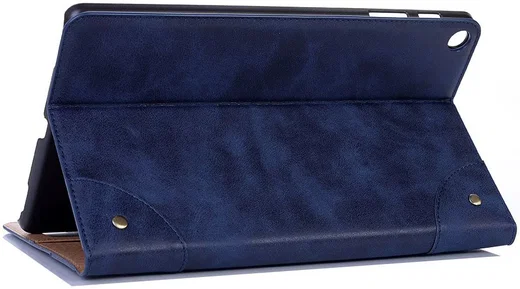 Samsung Galaxy Tab A 10.1 (2019) Retro Portemonnee Hoesje Blauw afbeelding 5
