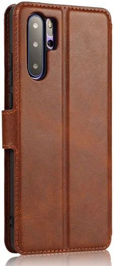 Huawei P30 Pro Portemonnee Hoesje Bruin afbeelding 7