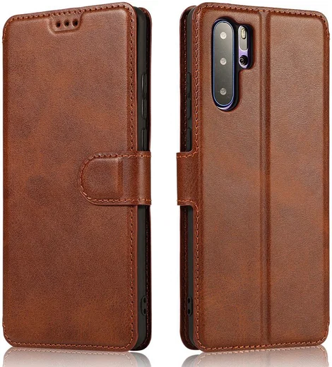 Huawei P30 Pro Portemonnee Hoesje Bruin afbeelding 8