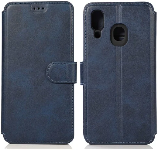 Samsung Galaxy A40 Stijlvol Portemonnee Hoesje Blauw afbeelding 8