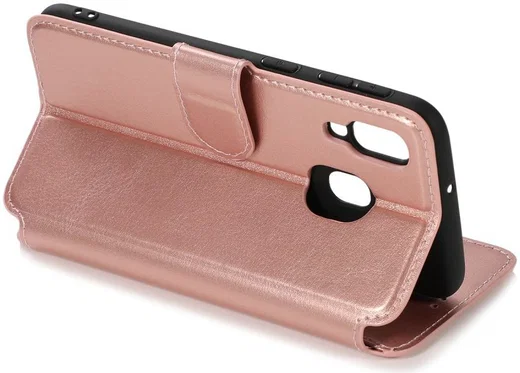 Samsung Galaxy A40 Stijlvol Portemonnee Hoesje Roze Goud afbeelding 6