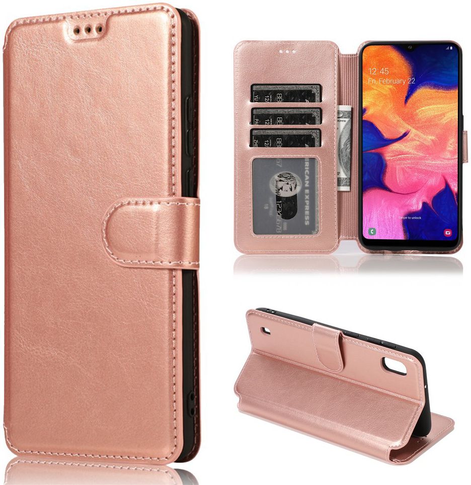 Samsung Galaxy A40 Stijlvol Portemonnee Hoesje Roze Goud afbeelding 7