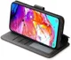 Samsung Galaxy A40 Stijlvol Portemonnee Hoesje Zwart afbeelding 3