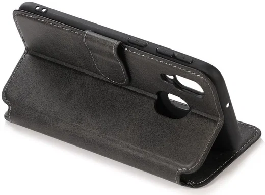 Samsung Galaxy A40 Stijlvol Portemonnee Hoesje Zwart afbeelding 5
