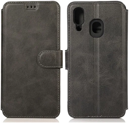 Samsung Galaxy A40 Stijlvol Portemonnee Hoesje Zwart afbeelding 7