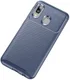 Samsung Galaxy A20E Siliconen Carbon Hoesje Blauw afbeelding 2