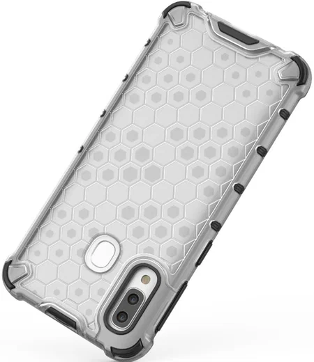 Samsung Galaxy A40 Hybride Honinggraat Hoesje Transparant afbeelding 7
