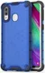 Samsung Galaxy A40 Hybride Honinggraat Hoesje Transparant Blauw afbeelding 1