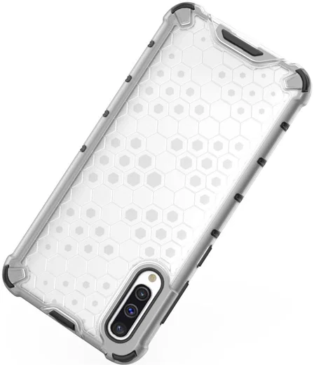 Samsung Galaxy A50 Siliconen Hoesje Shock Proof Hybride Blauw afbeelding 9