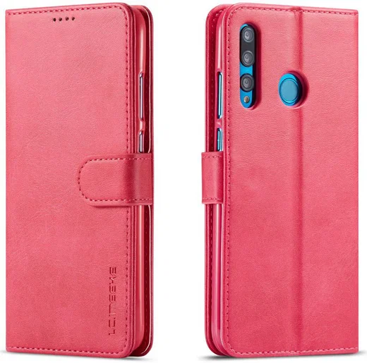 Huawei P Smart Plus (2019) Portemonnee Bookcase Hoesje Rood afbeelding 2