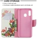 Samsung Galaxy A20E Portemonnee Hoesje met Flamingo Print afbeelding 2
