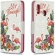 Samsung Galaxy A20E Portemonnee Hoesje met Flamingo Print afbeelding 5