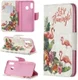 Samsung Galaxy A20E Portemonnee Hoesje met Flamingo Print afbeelding 6
