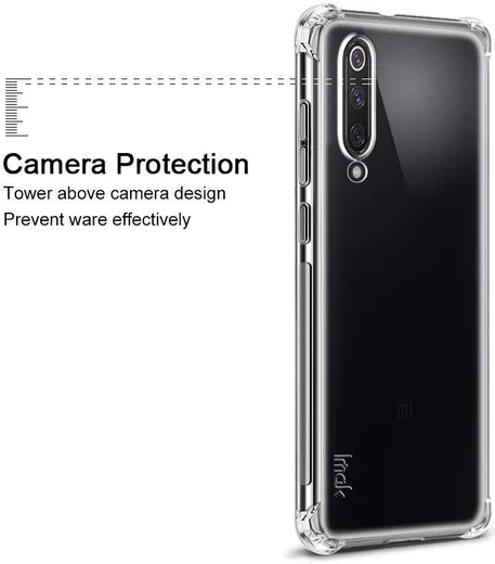 IMAK Xiaomi Mi 9 SE Hoesje TPU met Screenprotector Transparant afbeelding 9