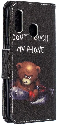 Samsung Galaxy A20E Portemonnee Hoesje met Don't Touch Print afbeelding 4