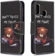 Samsung Galaxy A20E Portemonnee Hoesje met Don't Touch Print afbeelding 5