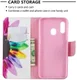 Samsung Galaxy A20E Portemonnee Hoesje met Bloem Print afbeelding 2