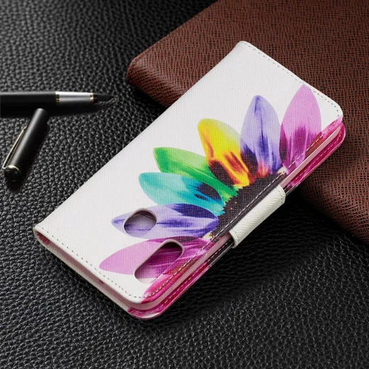 Samsung Galaxy A20E Portemonnee Hoesje met Bloem Print afbeelding 8