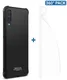 IMAK Samsung Galaxy A70 Hoesje TPU met Screenprotector Metaal Zwart afbeelding 1