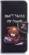 Samsung Galaxy A10 Portemonnee Hoesje met Print Don't Touch My Phone afbeelding 3