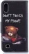 Samsung Galaxy A10 Portemonnee Hoesje met Print Don't Touch My Phone afbeelding 4