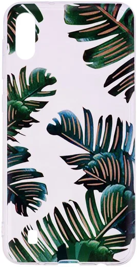 Samsung Galaxy A10 TPU Hoesje met Bladeren Print afbeelding 1