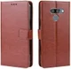 LG Q60 Bookcase Hoesje Met Pasjes Bruin afbeelding 2