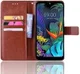 LG Q60 Bookcase Hoesje Met Pasjes Bruin afbeelding 5