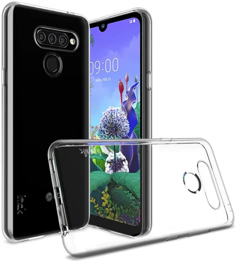IMAK UX-5 Series LG Q60 Hoesje Flexibel en Dun TPU Transparant afbeelding 2