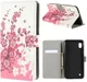 Samsung Galaxy A10 Lederen Portemonnee Hoesje met Bloemen Print afbeelding 3