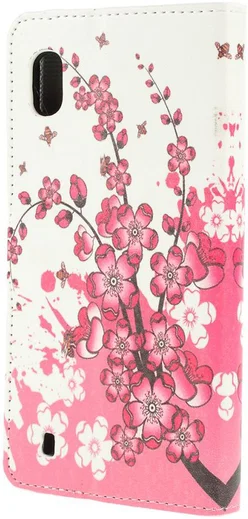 Samsung Galaxy A10 Lederen Portemonnee Hoesje met Bloemen Print afbeelding 5
