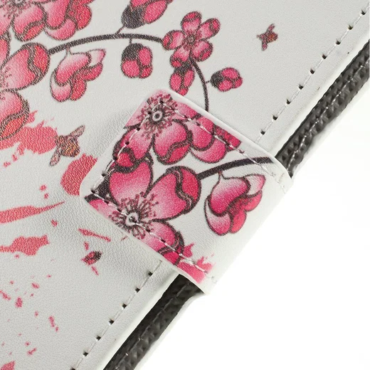 Samsung Galaxy A10 Lederen Portemonnee Hoesje met Bloemen Print afbeelding 8