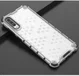 Samsung Galaxy A70 Hybride Hoesje met Honinggraat Patroon Wit afbeelding 2