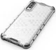 Samsung Galaxy A70 Hybride Hoesje met Honinggraat Patroon Wit afbeelding 6