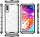 Samsung Galaxy A70 Hybride Hoesje met Honinggraat Patroon Wit afbeelding 9