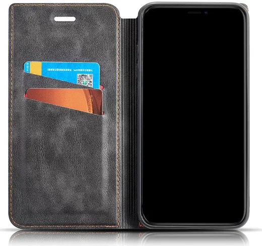 Xiaomi Mi 9T Ultra Dunne Portemonnee Hoesje Grijs afbeelding 4
